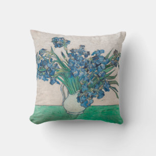 Van Gogh Iris Vase Painting Impressionism Cushion