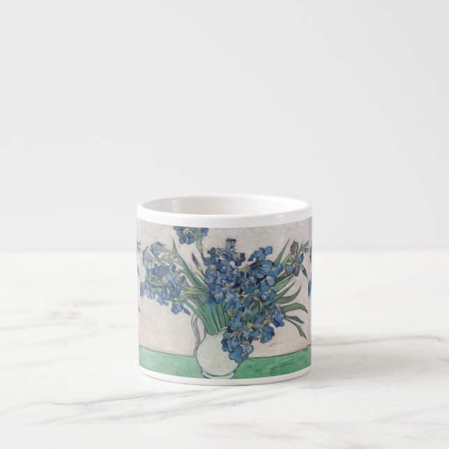 Van Gogh Iris Vase Painting Impressionism Espresso Cup (Front)