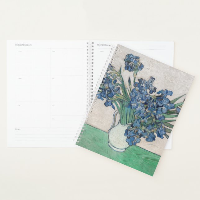 Van Gogh Iris Vase Painting Impressionism Planner (Display)