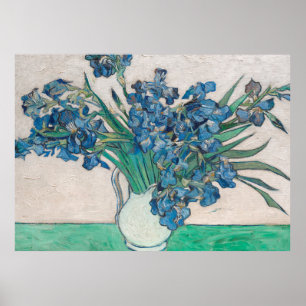 Van Gogh Iris Vase Painting Impressionism Poster