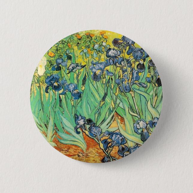 Van Gogh Irises 6 Cm Round Badge (Front)