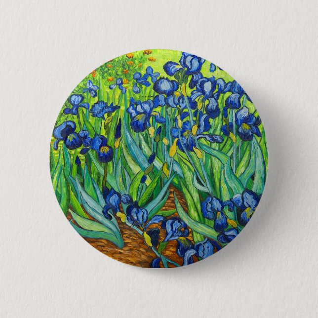 Van Gogh Irises 6 Cm Round Badge (Front)