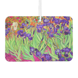 Van Gogh Irises at St. Remy,  Purple Car Air Freshener