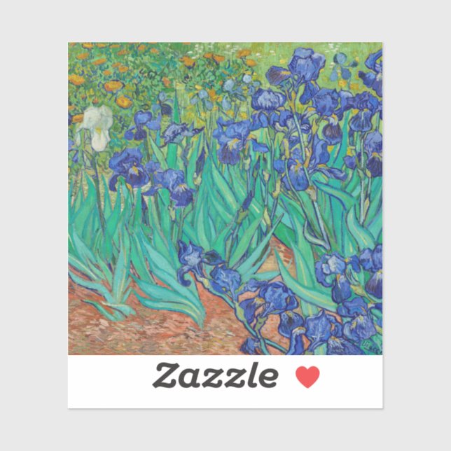 Van Gogh Irises. Blue floral vintage impressionism (Sheet)