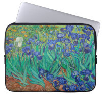 Van Gogh Irises. Blue floral vintage impressionism