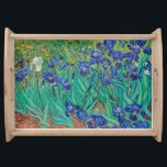 Van Gogh Irises. Blue floral vintage impressionism Serving Tray<br><div class="desc">Van Gogh "Irises" serving tray. Blue floral impressionism art.</div>