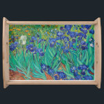 Van Gogh Irises. Blue floral vintage impressionism Serving Tray<br><div class="desc">Van Gogh "Irises" serving tray. Blue floral impressionism art.</div>