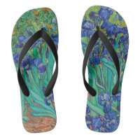 Van Gogh Irises. Blue floral vintage impressionism