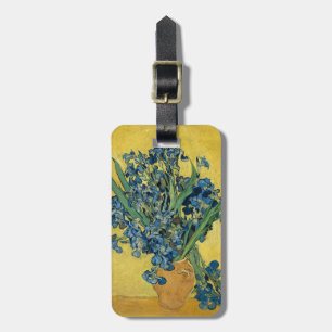 Van Gogh Irises - Bold Blue & Yellow Art Luggage Tag
