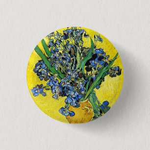 Van Gogh Irises Button