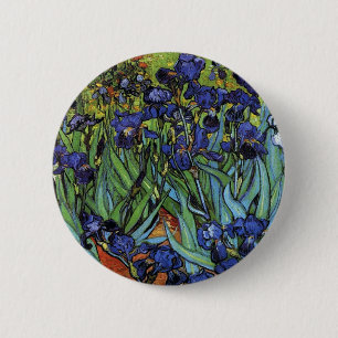 Van Gogh Irises Button