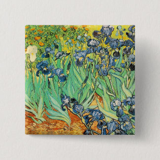 Van Gogh Irises Button