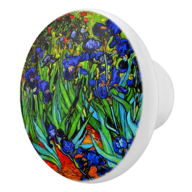 Van Gogh - Irises Ceramic Knob (Right)