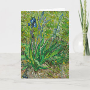 Van Gogh Irises - Classic Blue Floral Art Card