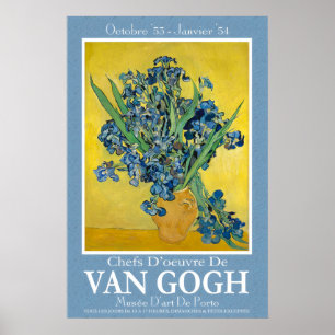 Van Gogh Irises Exhibition Poster Museum Art
