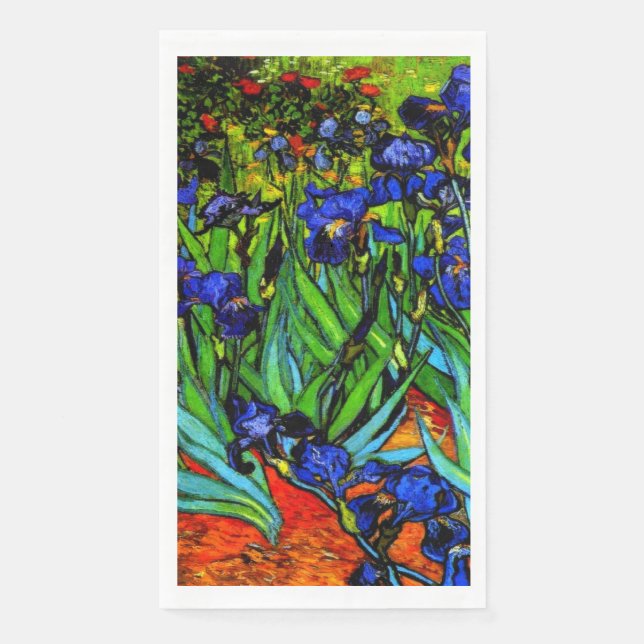 Van Gogh - Irises, famous painting, Napkin (Front)