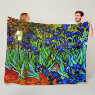 Van Gogh - Irises, Fleece Blanket
