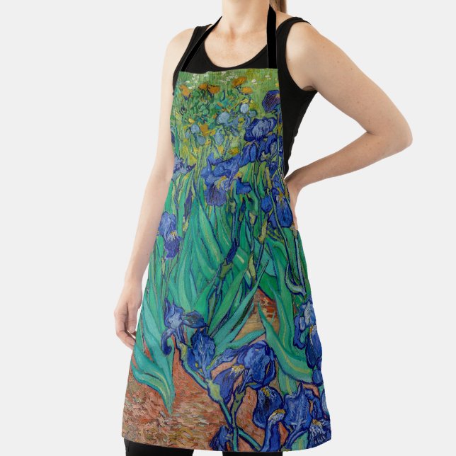 Van Gogh Irises Floral Painting Apron (Insitu)