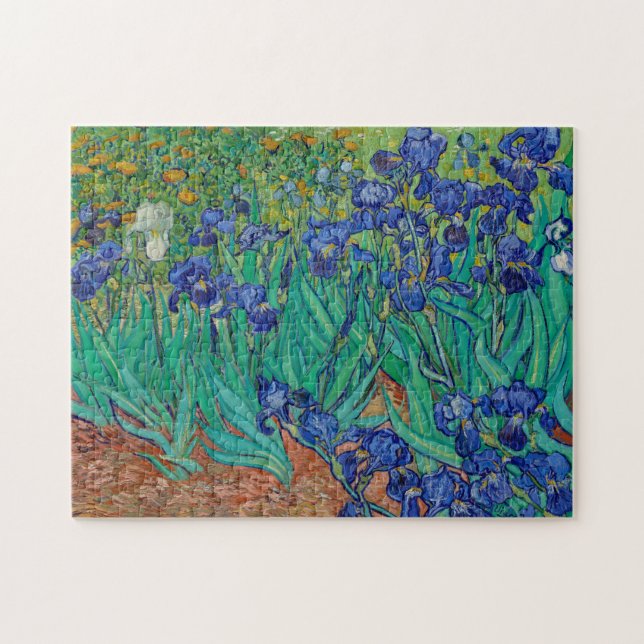 Van Gogh Irises Floral Painting Jigsaw Puzzle (Horizontal)