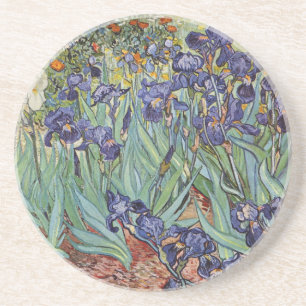 Van Gogh Irises Impressionist Flowers Coaster