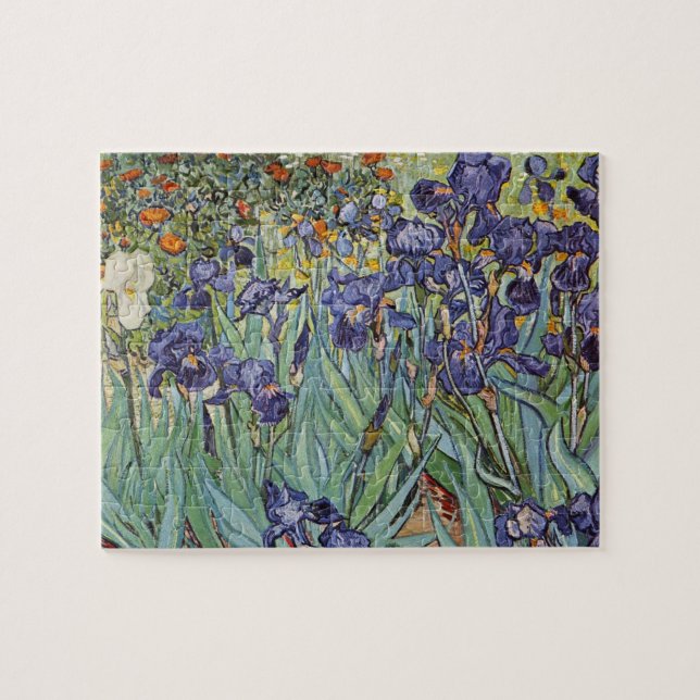 Van Gogh Irises Impressionist Flowers Jigsaw Puzzle (Horizontal)