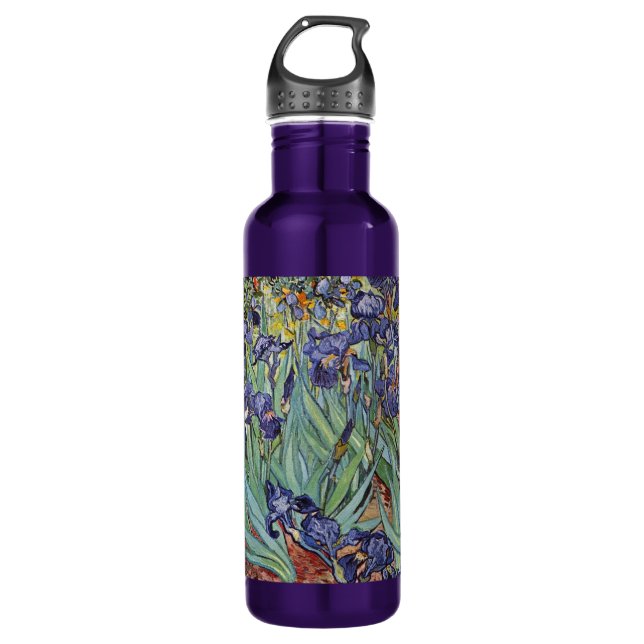 Van Gogh Irises Impressionist Painting 710 Ml Water Bottle (Front)