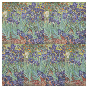 Van Gogh Irises Impressionist Painting Fabric