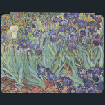 Van Gogh Irises Impressionist Painting iPad Cover<br><div class="desc">Vincent Van Gogh Irises at Saint Remy - Irises by Vincent Van Gogh is a wonderful impressionistic painting by one of the master impressionism artists of all time. The iris garden is swirling with colour and emotion, as the purple irises flow up from their blue green stems and leaves. There...</div>