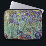 Van Gogh Irises Impressionist Painting Laptop Sleeve<br><div class="desc">Vincent Van Gogh Irises at Saint Remy - Irises by Vincent Van Gogh is a wonderful impressionistic painting by one of the master impressionism artists of all time. The iris garden is swirling with color and emotion, as the purple irises flow up from their blue green stems and leaves. There...</div>