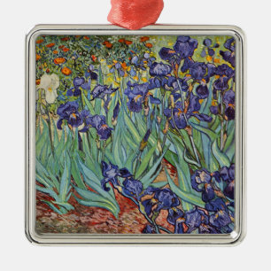 Van Gogh Irises Impressionist Painting Metal Tree Decoration