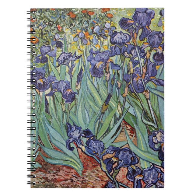 Van Gogh Irises Impressionist Painting Notebook (Front)