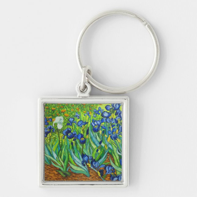 Van Gogh Irises Key Ring (Front)