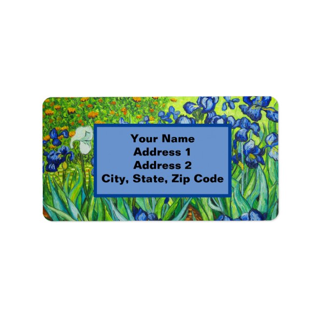 Van Gogh Irises Label (Front)