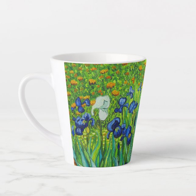 Van Gogh Irises Latte Mug (Left)