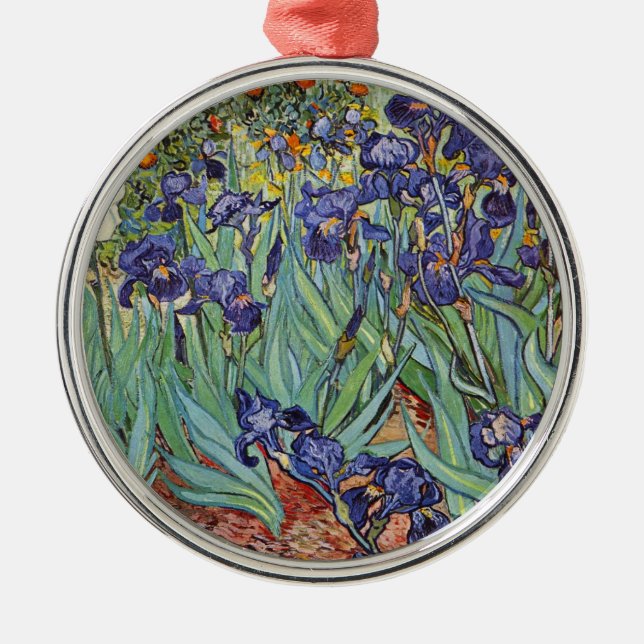 Van Gogh Irises Metal Tree Decoration (Front)