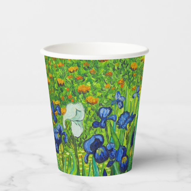 Van Gogh Irises Paper Cups (Front)
