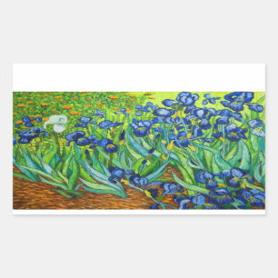 Van Gogh Irises Rectangular Sticker