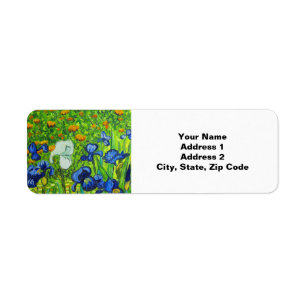 Van Gogh Irises Return Address Label