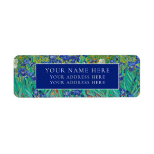 VAN GOGH "IRISES" RETURN ADDRESS LABEL