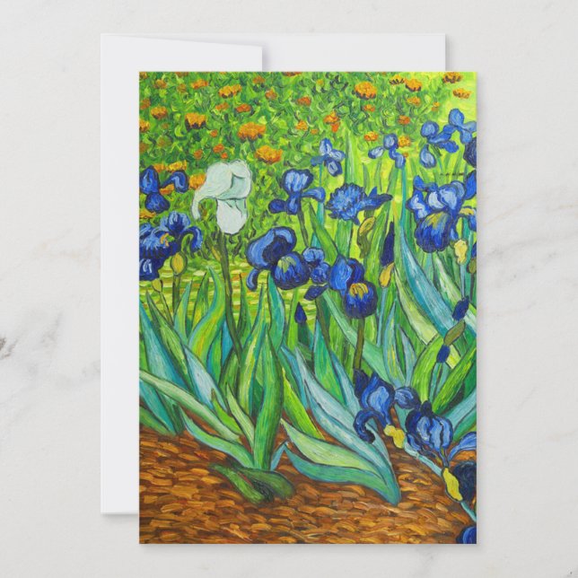 Van Gogh Irises Save The Date (Front)