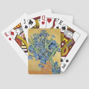 Van Gogh Irises Vase Flowers Floral Still Life Art Playing Cards