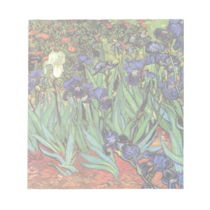 Van Gogh Irises, Vintage Garden Fine Art Notepad