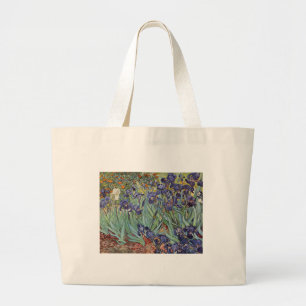 Van Gogh Irises Wide Large Tote Bag