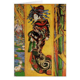 Van Gogh Japanese Courtesan Oiran Vintage Portrait