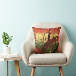Van Gogh Japanese Flowering Plum Tree, Fine Art Cushion