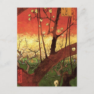 Van Gogh Japanese Flowering Plum Tree, Fine Art Postcard