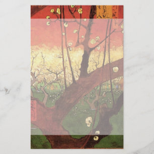 Van Gogh Japanese Flowering Plum Tree, Fine Art Stationery