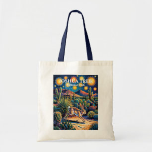 Van Gogh Joshua Tree Wildlife Rabbit Custom Text Tote Bag