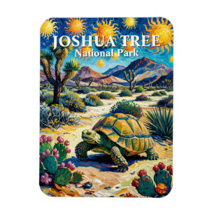 Van Gogh Joshua Tree Wildlife Tortoise Colorful Magnet