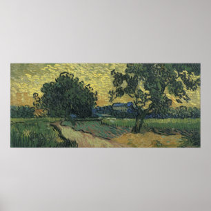 Van Gogh Landscape at Twilight 1890 Poster
